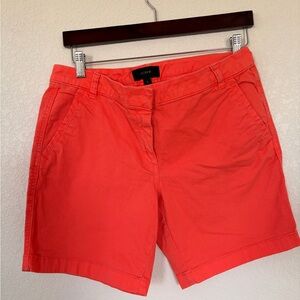 J. Crew Coral Cotton Chino Bermuda Shorts